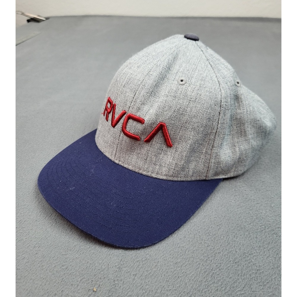 RVCA Hat Cap Adult Gray One Size Wool Adjustable Blue‎ Bill